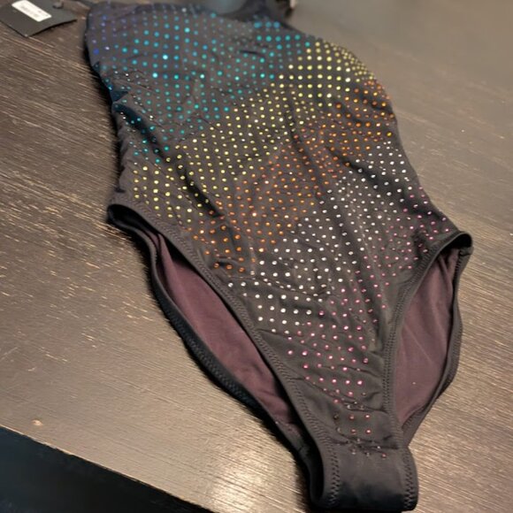 ⬇️PD⬇️KURT GEIGER London Kensington One Shoulder Rhinestone Swim Wear - Picture 2 of 6